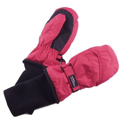 SnowStoppers Kids Waterproof Long Cuff Winter Mittens (Small (1-3 Years), Fuchsia)