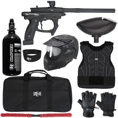 Action Village HK Army SABR Level 2 Protector Paintball Gun Package Kit (Glove Size: Small/Medium, Dust Black/Black)