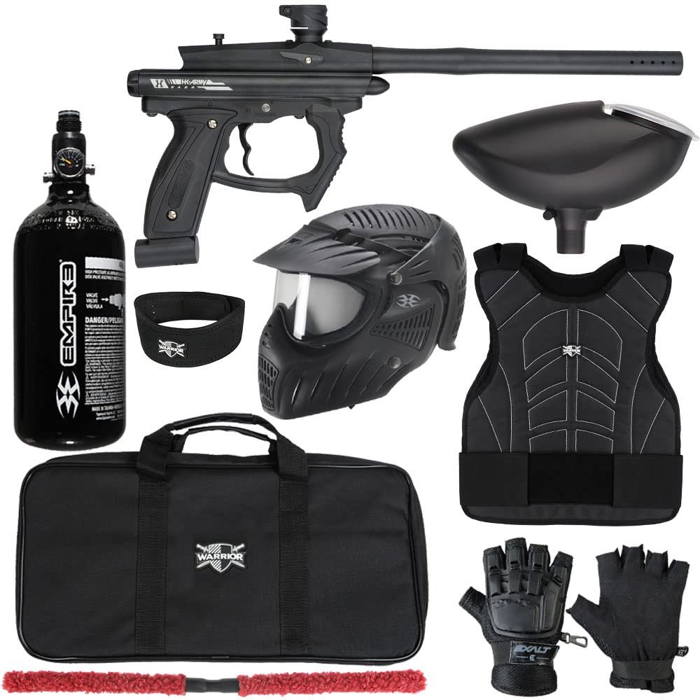 Action Village HK Army SABR Level 2 Protector Paintball Gun Package Kit (Glove Size: Small/Medium, Dust Black/Black)