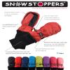 SnowStoppers Kids Waterproof Long Cuff Winter Mittens (Medium (2-5 Years), Red) view 4