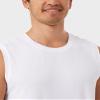 32 DEGREEES Men's Cool Classic Relaxed Tank | Anti-Odor | 4-Way Stretch | Moisture Wicking, White, Medium view 3