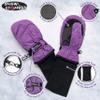 SnowStoppers Kids Waterproof Long Cuff Winter Mittens (Medium (2-5 Years), Purple) view 2