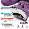 SnowStoppers Kids Waterproof Long Cuff Winter Mittens (Medium (2-5 Years), Purple) view 3