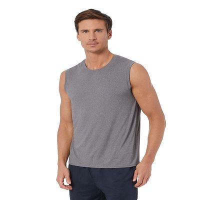 32 DEGREEES Men's Cool Classic Relaxed Tank | Anti-Odor | 4-Way Stretch | Moisture Wicking, Grey Heather, X-Large