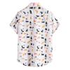 Men's Shirt and Short Sets Designer Hippie 2 Piece Outfit Short Sleeve Hawaiian Shirt Shorts Print Beach Sport Set White view 3