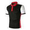 Men's Short Sleeve Athletic Polo Shirts Button Up Classic Designed T-Shirts Slim Fit Contrast Stripe Quick Dry Golf Tees view 1