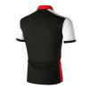 Men's Short Sleeve Athletic Polo Shirts Button Up Classic Designed T-Shirts Slim Fit Contrast Stripe Quick Dry Golf Tees view 2