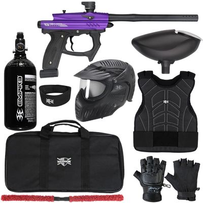 Action Village HK Army SABR Level 2 Protector Paintball Gun Package Kit (Glove Size: Small/Medium, Dust Purple/Black)