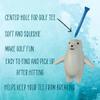 Squishtees Golf Tee Polar Bear 2 Pack Golf tee Polar Bear Foam tee That has Insertion for Traditional Golf tees. Used While Playing and Practicing Golf. Make Golf Fun! view 3