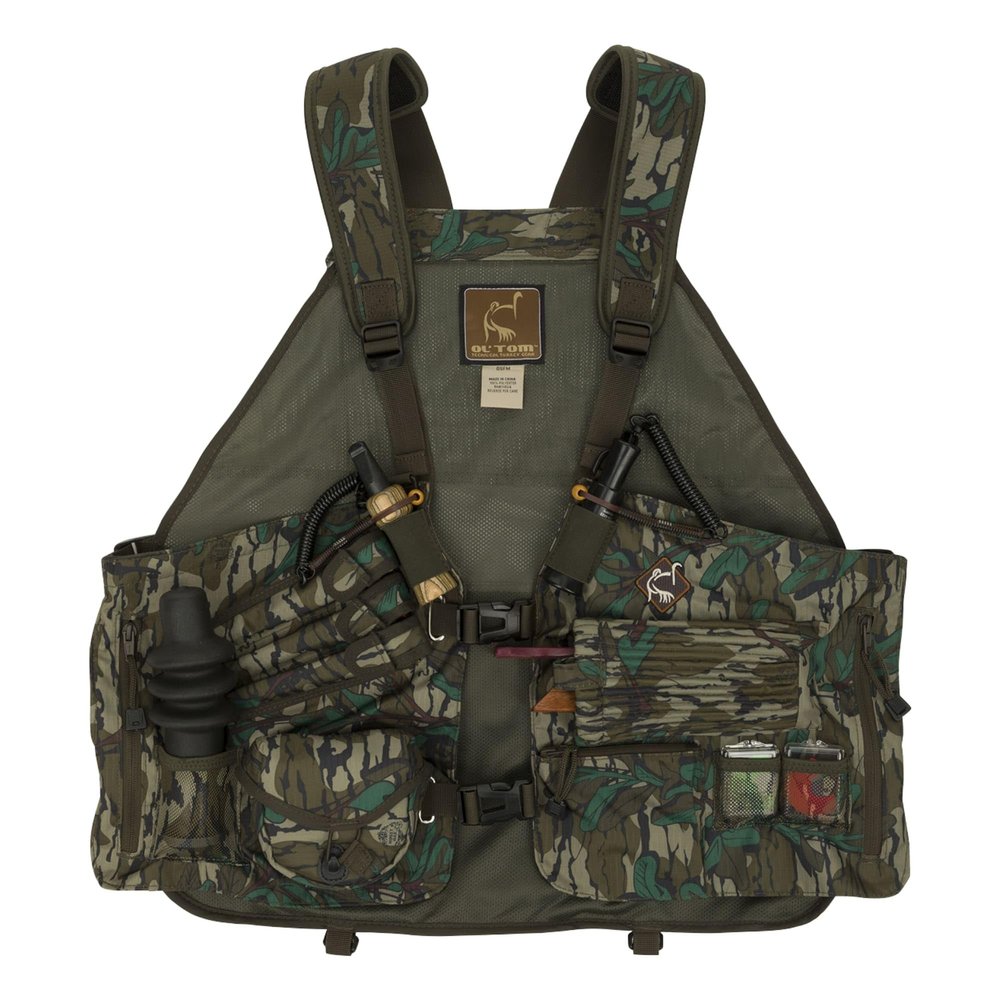 Drake Waterfowl Hunting Time & Motion Easy-Rider Turkey Vest with Adjustable Chest/Waist Straps, Greenleaf