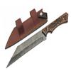 SANZ Damascus Hunting Knife 12 Inch - Camping Knife with Engraved Wood Handle, Full Tang Blade & Sheath for Hunting, Camping & Outdoor uses for Men view 1