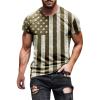 Men's Novelty T-Shirt Short Sleeve Fitness Workout Athletics Tees Slim Fit Casual Fashion American Flag Graphic Tshirts view 1