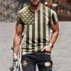 Men's Novelty T-Shirt Short Sleeve Fitness Workout Athletics Tees Slim Fit Casual Fashion American Flag Graphic Tshirts view 2