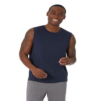 32 DEGREEES Men's Cool Classic Relaxed Tank | Anti-Odor | 4-Way Stretch | Moisture Wicking, Navy, XX-Large