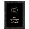 Crown Awards Custom Logo Black Marble Finish Plaque Award, 6"x8" Metallix Black Marble Finish Plaque Personalized with Black Plate view 1