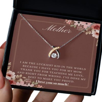 JustDavid Wishbone Dancing Necklace Mother Wishbone Dancing Necklace Gfit