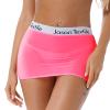 CHICTRY Womens Semi See-Through Pencil Micro Mini Skirt Ice Silk Package Hip Short Skirt for Party Nightout Wear Pink One Size view 1
