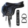 CHALLENGER 16" English Horse Polo Synthetic Treeless Saddle Stirrups 80202BK view 1
