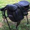 CHALLENGER 16" English Horse Polo Synthetic Treeless Saddle Stirrups 80202BK view 2