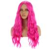 BERON 27 Inches Hot Pink Wig - Long Wavy Middle Part Curly Synthetic Hair for Women Girls - Heat Resistant Cosplay Daily Wear view 1