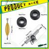 Zhehao 8 Pcs Fingerboard Bearing Wheels Standard Fingerboard Tool CNC Lathed Bearing Wheels Screwdriver and 2 Pcs Nut Driver for 34 mm Wide Decks Finger Skateboard Trucks(Black) view 2