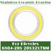 MKSIWSA SUOFEILAIMU 1PC 6804-2RS Stainless Bearing 20 * 32 * 7mm ABEC-5 Bicycle Hub Front Rear Hubs Wheel 6804 RS Ceramic Balls Bearings view 2