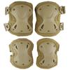 Bargain Crusader Military Tactical Knee Pad Elbow Pad Set Airsoft Knee Elbow Protective Pads Combat Paintball Skate Outdoor Sports Safety Guard Gear (X-Shape Khaki, M, 4pcs Set) view 1