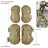 Bargain Crusader Military Tactical Knee Pad Elbow Pad Set Airsoft Knee Elbow Protective Pads Combat Paintball Skate Outdoor Sports Safety Guard Gear (X-Shape Khaki, M, 4pcs Set) view 2