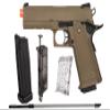 Golden Eagle Steel/Metal Airsoft Hand Gun Hi-Capa 1911 Airsoft Pistol with 6mm BBS and Speed Loader (Metal, Tan) view 1