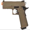 Golden Eagle Steel/Metal Airsoft Hand Gun Hi-Capa 1911 Airsoft Pistol with 6mm BBS and Speed Loader (Metal, Tan) view 2