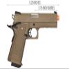 Golden Eagle Steel/Metal Airsoft Hand Gun Hi-Capa 1911 Airsoft Pistol with 6mm BBS and Speed Loader (Metal, Tan) view 3