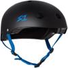 S1 Lifer Helmet for Skateboarding, BMX, and Roller Skating - EPS Fusion Foam, CPSC & ASTM Certified - Black Matte w/Cyan Straps Medium (21.5") view 1