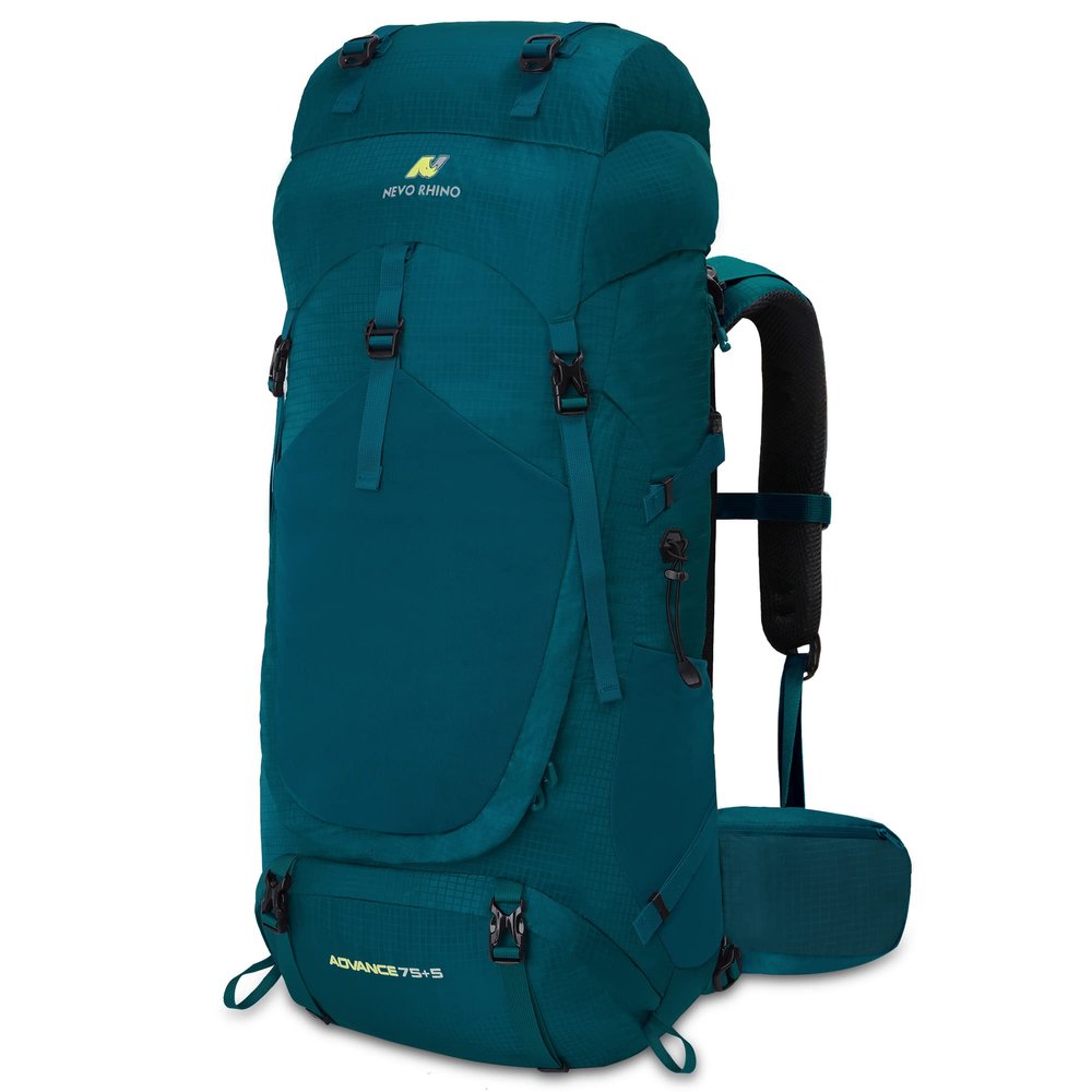 N NEVO RHINO Internal Frame Hiking Backpack 50/60/65/70/80L, Mountain Climbing Camping Backpack Daypack Waterproof Rain Cover