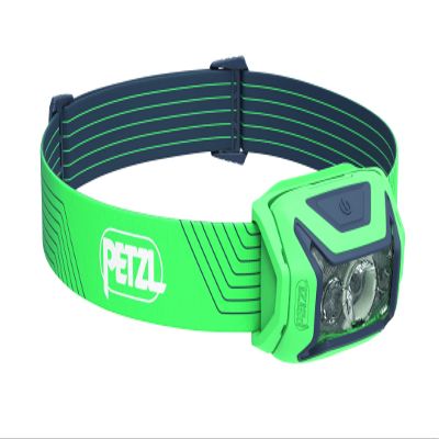 PETZL ACTIK Headlamp (450 Lumens) with Multi-Beam and Red Light - Green (Classic)
