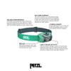 PETZL ACTIK Headlamp (450 Lumens) with Multi-Beam and Red Light - Green (Classic) view 2