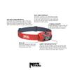 PETZL ACTIK Headlamp (450 Lumens) with Multi-Beam and Red Light - Red (Classic) view 3