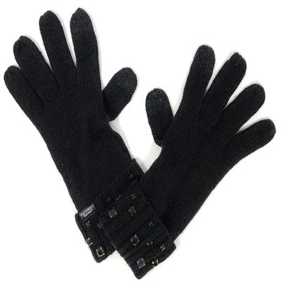 Victoria's Secret Luxe Gem Gloves, Holiday Edition, Black