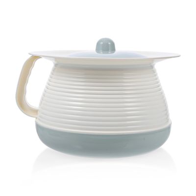 DOITOOL Portable Spittoon with Lid 8.07X8.07X5.31In Plastic Chamber Pot Covered Night Urinal for Home Hospital Use Pee Bucket for Adults and Kids