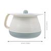 DOITOOL Portable Spittoon with Lid 8.07X8.07X5.31In Plastic Chamber Pot Covered Night Urinal for Home Hospital Use Pee Bucket for Adults and Kids view 4