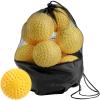 Tebery 12 Pack Yellow Dimpled Practice Balls, 12-Inch Pitching Machine Softballs Baseballs for Hand-Eye Coordination, Hitting and Fielding Practice view 1