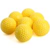 Tebery 12 Pack Yellow Dimpled Practice Balls, 12-Inch Pitching Machine Softballs Baseballs for Hand-Eye Coordination, Hitting and Fielding Practice view 3