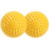 Tebery 12 Pack Yellow Dimpled Practice Balls, 12-Inch Pitching Machine Softballs Baseballs for Hand-Eye Coordination, Hitting and Fielding Practice view 4