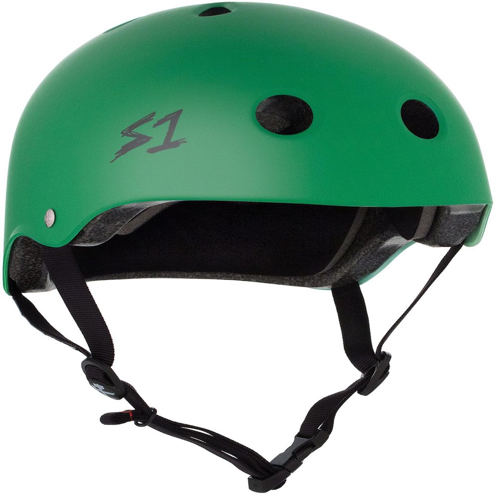 S1 Lifer Helmet for Skateboarding, BMX, and Roller Skating - EPS Fusion Foam, CPSC & ASTM Certified - Kelly Green Matte X-Small (20.5")