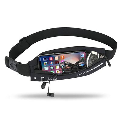 AIKENDO Slim Running Belt for Women Men,Runners Fanny Pack Phone Holder,Running Pouch Waist bag for Workout Jogging,Money Belt Running Gear Accessories
