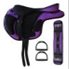 15" English Horse Polo Synthetic Treeless Saddle Stirrups 80201PR view 1