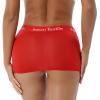CHICTRY Womens Semi See-Through Pencil Micro Mini Skirt Ice Silk Package Hip Short Skirt for Party Nightout Wear Red One Size view 4