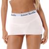 CHICTRY Womens Semi See-Through Pencil Micro Mini Skirt Ice Silk Package Hip Short Skirt for Party Nightout Wear White One Size view 1
