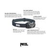 PETZL ACTIK Headlamp (450 Lumens) with Multi-Beam and Red Light - Grey view 3