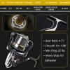 Fishdrops Surf Spinning Reel, Size 10000 12000 Saltwater Fishing Reels, Full Metal Frame 31 LBs Max Drag, 10+1 Stainless BB Ultra Smooth Powerful, High Capacity Long Casting Spinning Reels view 2