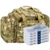 Dr.Fish Fishing Tackle Bag 5 Boxes with 60 Lures Included Loaded Stocked Tackle Box Set Spinner Kit Freshwater Gear Equipment Tan Camo Large view 1